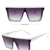 15 colors Flat Top Sunglasses Men Women Brand Designer Square Shades Gradient Sun Glasses Men Cool One Piece UV400 Mirror