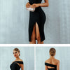 Seamyla 2023 Bandage Dress Sexy White Black Red One Shoulder Bodycon Summer Sleeveless Dress For Women New Celebrity Party Dress