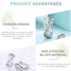 DOTEFFIL 925 Sterling Silver Classic AAA Zircon Earrings Fashion For Woman Wedding Engagement Party Gift Jewelry