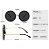 Luxury Brand Designer Round Diamond Sunglasses Women Fashion Vintage Party Travel Steampunk Sun Glasses Sexy Ladies Shades UV400