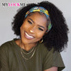 Headband Wig Human Hair Kinky Curly MYLOCKME No Glue Full Machine Made Brazilian Remy Human Hair Wigs For Women 180% Density