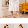 Large size Women's Sleepwears Dress Homewear Solid Thin Satin Nightdress Summer Sleepwear Sexy Plus Size Dresses Nightgown