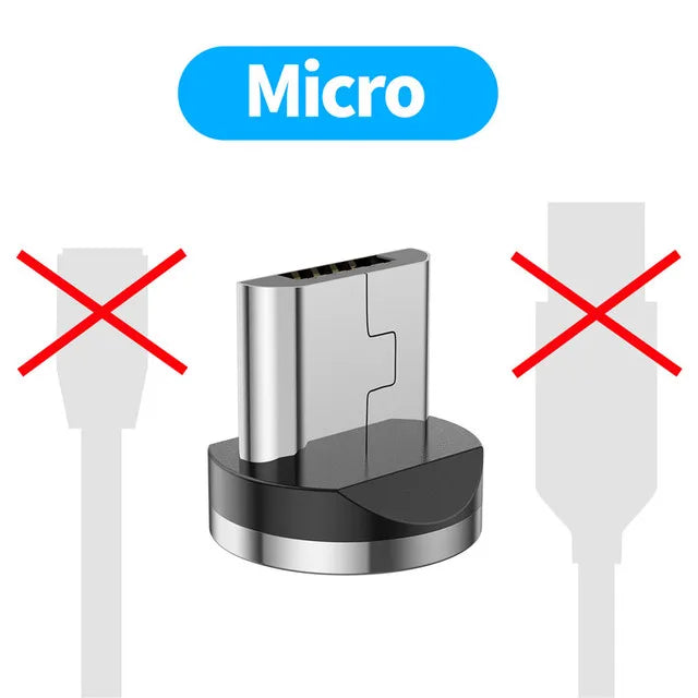 Lovebay Magnetic Cable USB Type C Cable 2.4A 540 Rotate Micro Charger 0.5M 1M 2M Charging Cable For iPhone 13 12 Xiaomi Huawei