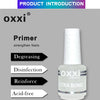 oxxi New 15ml Acid-free Primer For Nails Desiccant Hybrid Varnish Permanent Nail Polish Degreasing Base Coat Manicure Set of Gel
