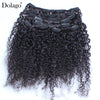 3B 3C Kinky Curly Clip In Hair Extensions Human Hair Afro Kinky Curly Clip Ins Bundles For Black Women 4A Dolago Full Head Sets