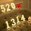 Luxury Alphabet Letter LED Lights Luminous Number Lamp  Battery Night Light for Home Wedding Birthday Christmas Party Decoration