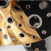 Lautaro Runway Cut Out Short Faux Leather Jacket Golden Rivet Cool Stylish Designer Clothes Women European American Fashion 2022