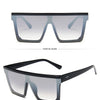 15 colors Flat Top Sunglasses Men Women Brand Designer Square Shades Gradient Sun Glasses Men Cool One Piece UV400 Mirror
