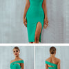 Seamyla 2023 Bandage Dress Sexy White Black Red One Shoulder Bodycon Summer Sleeveless Dress For Women New Celebrity Party Dress