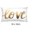Love Black And White Bronzing Cushion Decorative Pillows Gold Foil Geometric Pillowcase Home Decor Sofa Throw Pillow 17*17inch