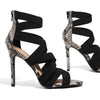 Pumps Party Sexy Shoes Prom Shoes Snake Summer Shoes Woman Pumps High Thin Heels Pointed Toe Rhinestone Gladiator