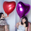 Big Heart Balloon 75cm Red Heart Shape Air Party Balloons Valentines Day Wedding Love Decorations Marriage Supplies Foil Balloon