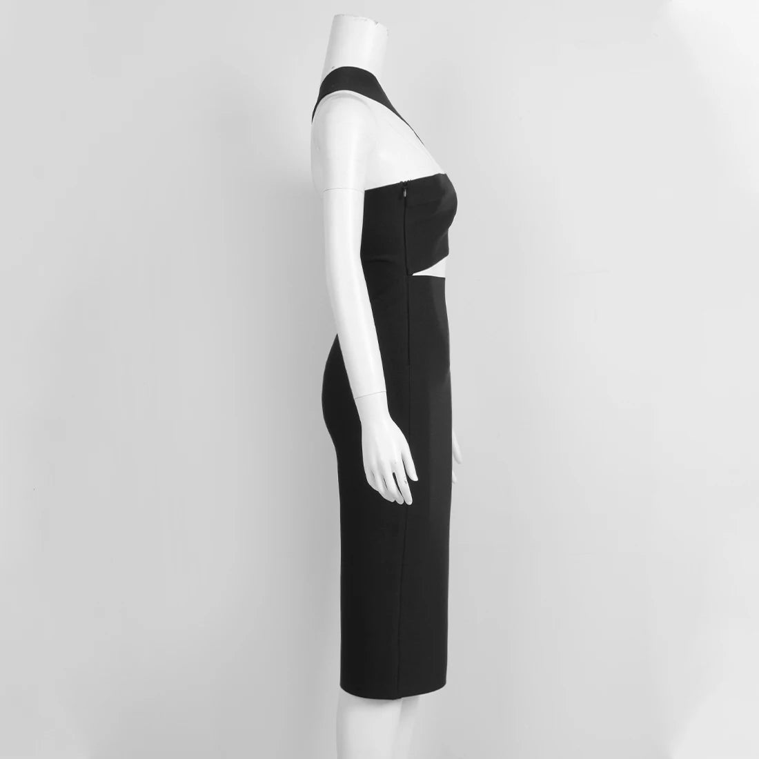Women Summer Sexy Hollow Out Brown Midi Knee Length Bodycon Bandage Dress 2023 Designer Elegant Evening Party Dress Vestido