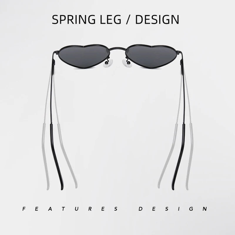 RUOBO Love Heart Shaped Polarized Sunglasses Women Men Sweet Design Eyewear Party Sun Glasses Outdoor Goggle UV400 Oculos De Sol