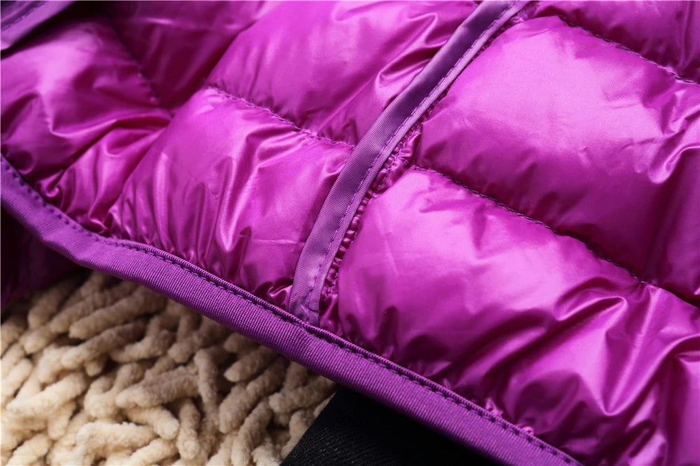 Women Puffer Jacket 15 Colors Plus Size 5XL 6XL 7XL 2025 New Spring Autumn Female Ultra Lightweight Packable Hooded Down Coats