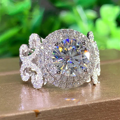Huitan Aesthetic Design Women's Wedding Rings with Brilliant Cubic Zirconia Stone Graceful Proposal Engage Rings Fashion Jewelry