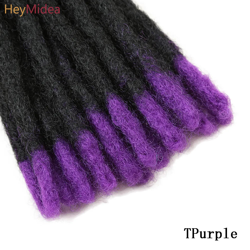 10 Inch Synthetic Dreadlocks Crochet Braids Hair  Handmade Locs Hip-Hop Style For Men And Women Ombre Braiding wig Extensions He