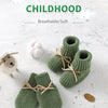Baby Shoes + Gloves Set Knit Newborn Girls Boys Boots Mitten Fashion Butterfly-knot Toddler Infant Slip-On Bed Shoes Hand Made