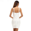 2025 New Women Sexy Spaghetti Strap Rayon HL Elastic Celebrity Bandage Dress Bodycon Mini Club Evening Party Dresses Drop Ship