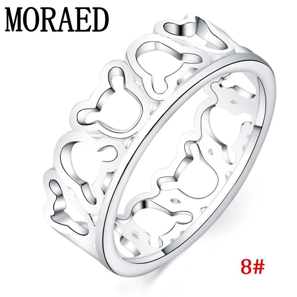 Jewelry Set 925 Sterling Silver Cute Mickey Chain Bracelet For Women Gift Trendy Jewelry Silver Bangles