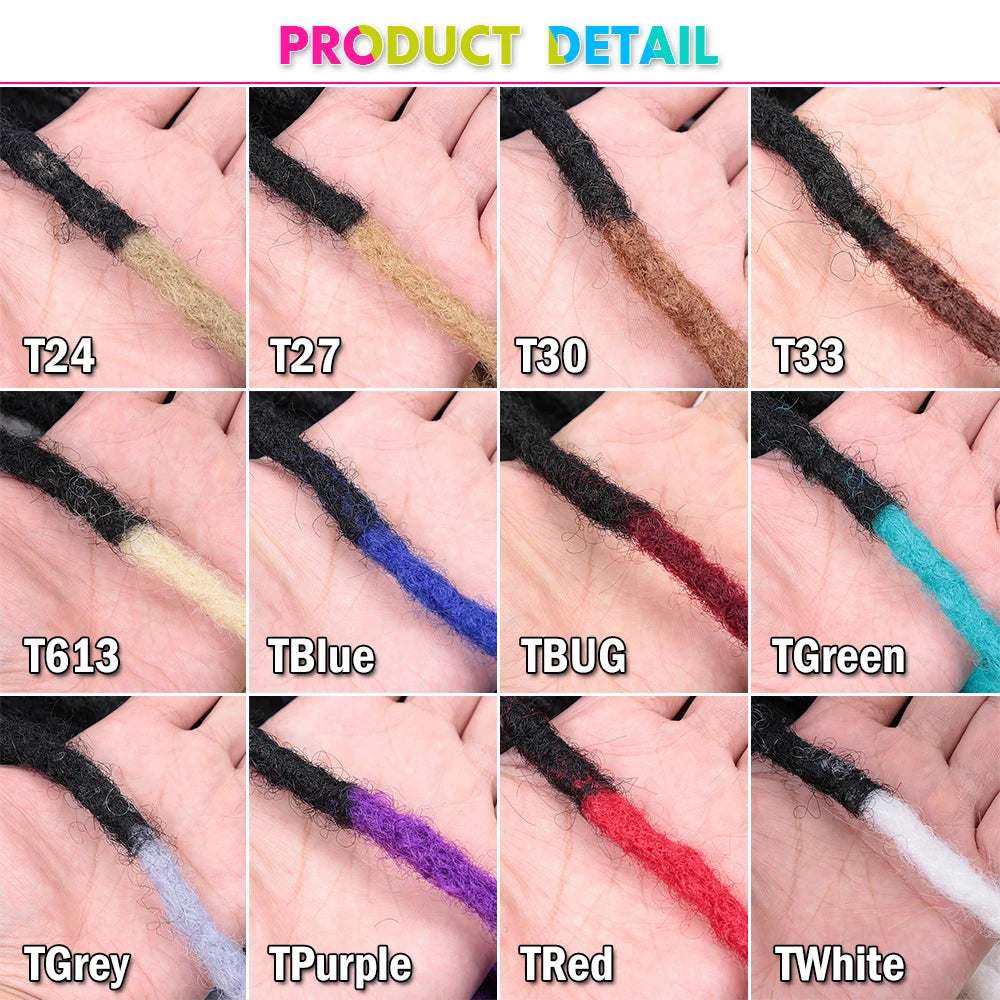 10 Inch Synthetic Dreadlocks Crochet Braids Hair  Handmade Locs Hip-Hop Style For Men And Women Ombre Braiding wig Extensions He