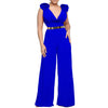 Boutique Wholesale 2025 Summer New Fashionable V-neck Sexy Wide Leg Sleeveless Women's Jumpsuit