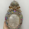 In Stock Lady Diamond Dinner Rhinestone Stone Crystal Women Party Hard Purse Bride Evening Bridal Wedding Hardside Clutch Bag