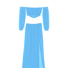 NEW Women Beach 2pcs Bikini Cover-Ups Swimsuit Off Shoulder Top+High Waist Dresss Sexy Ladies Swimming Cover Up Bathing Suit