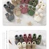 Baby Shoes + Gloves Set Knit Newborn Girls Boys Boots Mitten Fashion Butterfly-knot Toddler Infant Slip-On Bed Shoes Hand Made