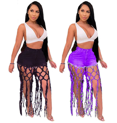2023 New Design Fashion Shorts for Women Jean Jeans Knotted Shorts  Denim Shorts