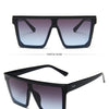 15 colors Flat Top Sunglasses Men Women Brand Designer Square Shades Gradient Sun Glasses Men Cool One Piece UV400 Mirror