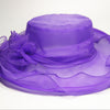 2021 Women elegant Sun Hats Wide Brim Sun Church Dress Wedding Derby Party Beach Floral multi-layered Organza Hat