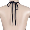 Sparkly Rhinestone Halter Backless Bodycon Dress Women Elegant Night Club Christmas Birthday Dress Sexy Mesh Sheer Mini Dress