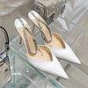 Luxury Crystal Sequined Women Pumps Elegant Thin High heels Spring Summer Fashion Chains Party Shoes Sexy Wedding Bridal Shoes
