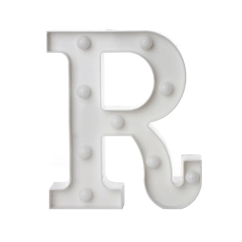 Luxury Alphabet Letter LED Lights Luminous Number Lamp  Battery Night Light for Home Wedding Birthday Christmas Party Decoration