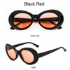 Kurt Cobain Retro Oval Sunglasses Man Vintage Fashion Brand Sun Glasses Classic White Black Lentes De Sol Mujer