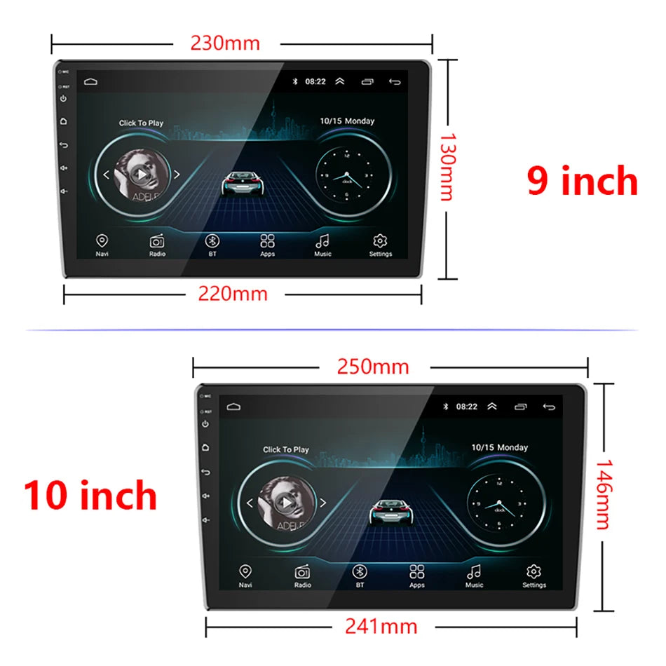 Universal 7 9 10″ 2 din Android 12 Car Radio Multimedia Video Player For Nissan Kia Honda Toyota Volkswagen 4G DSP Carplay Auto