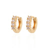 CRMYA Gold Silver Filled 16mm 14mm 12mm Flower Higgle Earring CZ Zircon Hoop Earrings For Women Girls Jewelry Wholesale