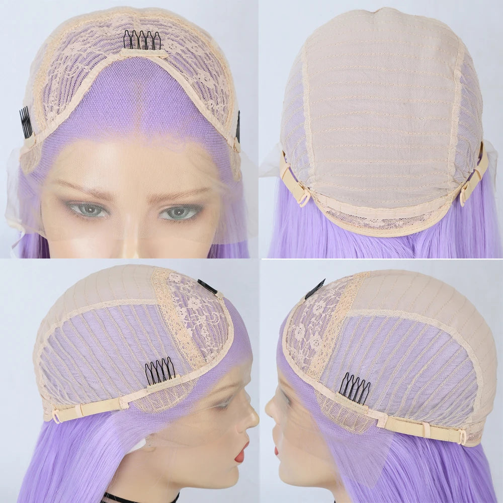 Charisma Synthetic Lace Front Wigs Platinum Blonde Wig Long Wigs Loose Wave Glueless Lace Wig Pre Plucked Hairline Wig Daily Use