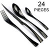 24Pcs/Set Stainless Steel Dinnerware Flatware Set Dinner Spoon Fork Knife Cutlery Set Tableware Set Service For 4 or 6