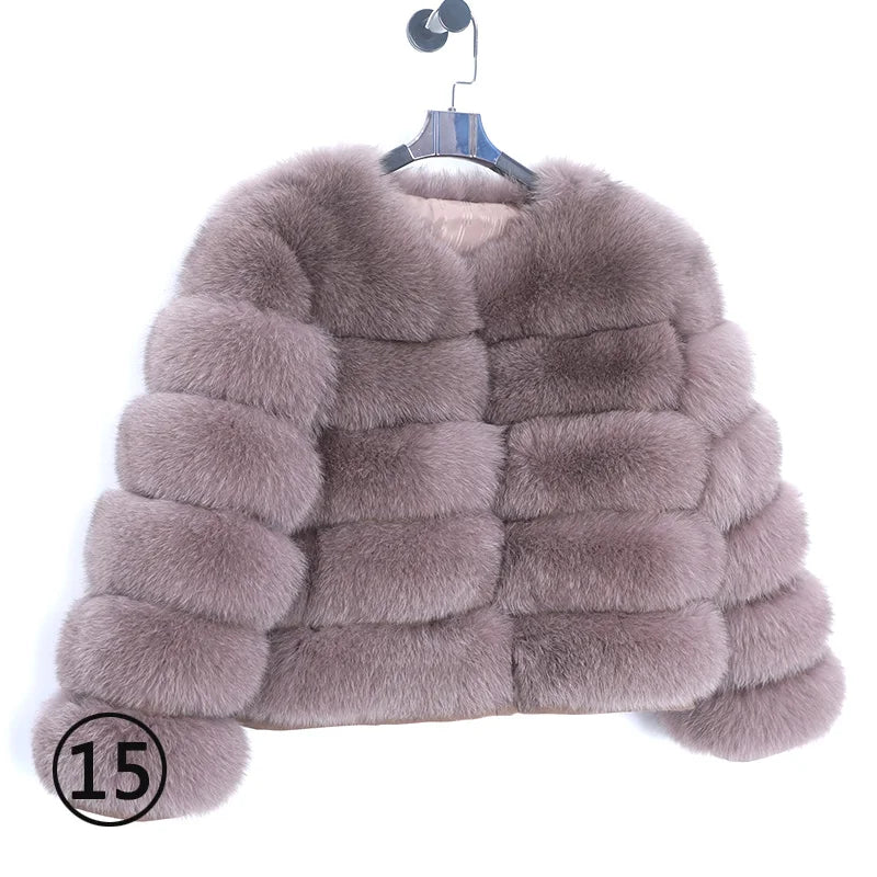 Maomaokong 2025 Natural Real Fox Fur Coat Women Winter Warm Luxury Fur Jacket Detachable Long Sleeves Female Vest Furry Coats