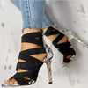 Pumps Party Sexy Shoes Prom Shoes Snake Summer Shoes Woman Pumps High Thin Heels Pointed Toe Rhinestone Gladiator