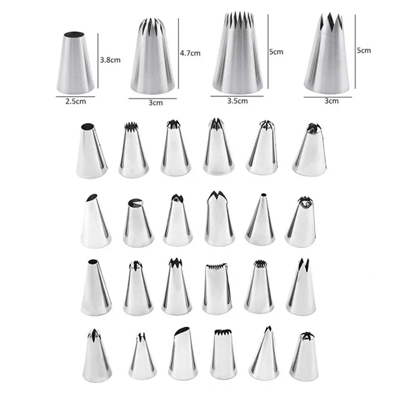 Pastry Turntable Kit Cake Decorating Supplies Baking Tools Accessories Rotating Stand Nozzles for Fondant