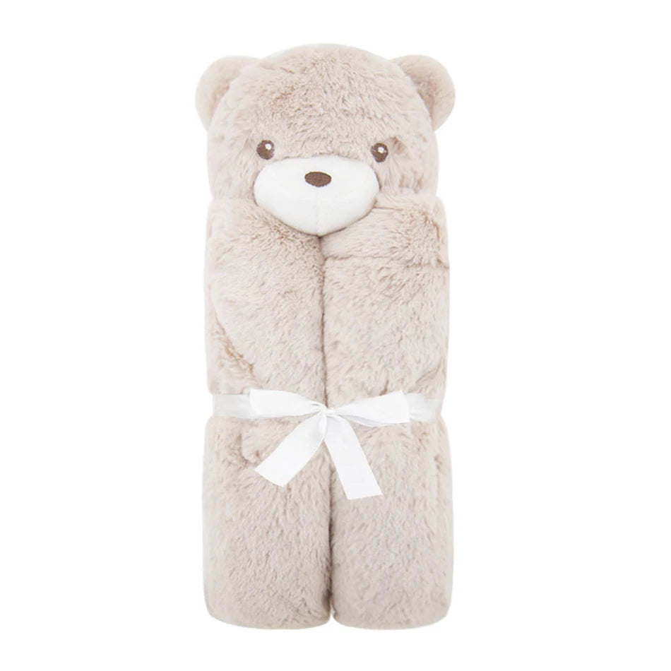 Baby Plush Blankets Stroller Comforter Winter Newborn Bed Sheet Grey Elephants Kid Boy Girl Swaddle Wrap Cobertor Infantil Quilt