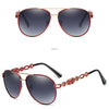 High Quality Women Pilot Polarized Sunglasses Vintage Metal Hollow Driving Sun Glasses UV400 Shades Eyewear Gafas De Sol Mujer