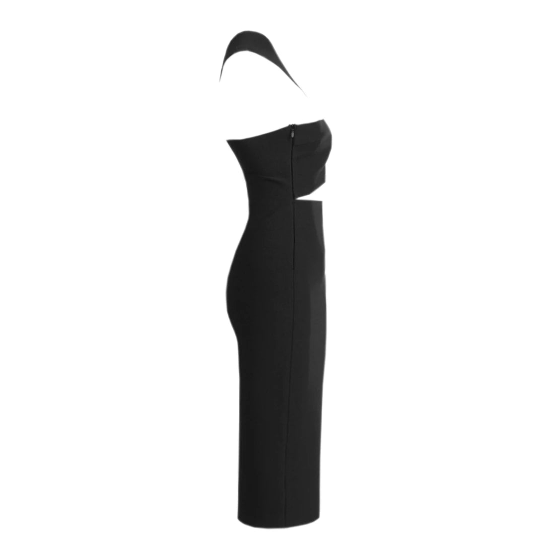 Women Summer Sexy Hollow Out Brown Midi Knee Length Bodycon Bandage Dress 2023 Designer Elegant Evening Party Dress Vestido