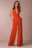 2022 New Fashion Backless Jumpsuits Women Solid Sleeveless Rompers Casual Overalls Halter Sexy Jumpsuit for Women