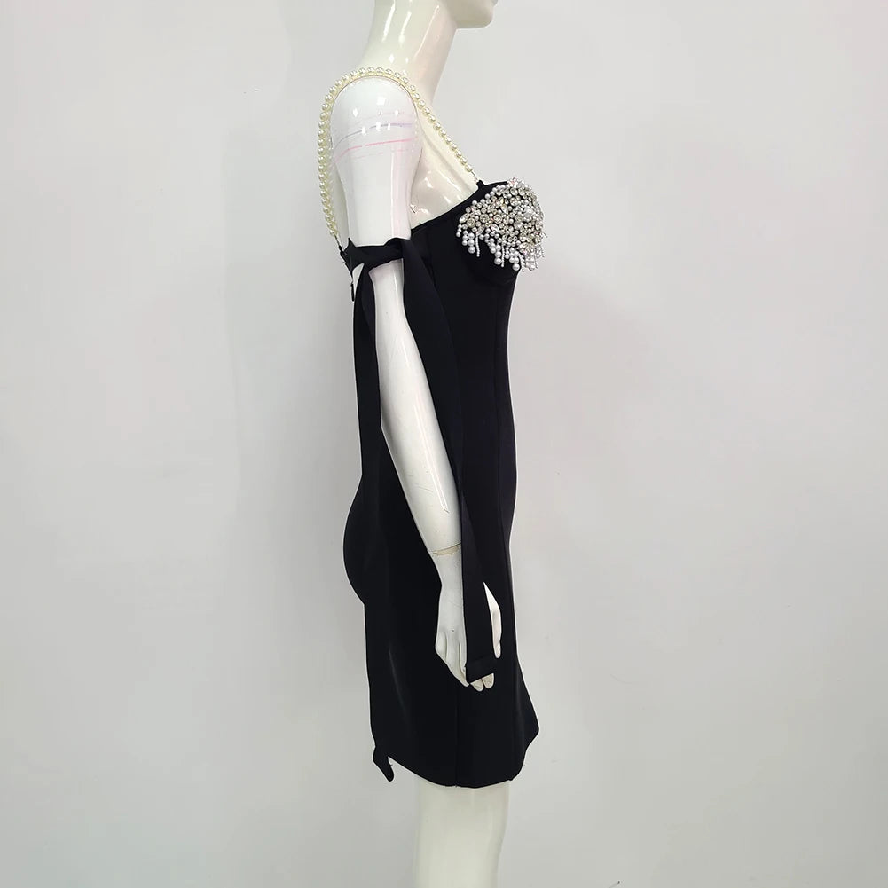 Women's Summer Style Ladies HL Bandage Dress Strap Fashion Sexy Bodycon Mini Dress Evening Party Dress High Quality Vestido