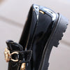 Children's Shoes Girls Autumn Princess Fashion Leather Shoes Kids Soft Sole British Style Black Student Performance Shoes