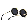 Luxury Brand Designer Round Diamond Sunglasses Women Fashion Vintage Party Travel Steampunk Sun Glasses Sexy Ladies Shades UV400